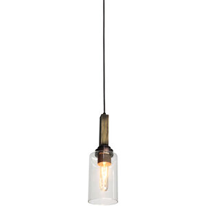 Home Glow 1 Light 4.5 inch Distressed Pine Down Pendant Ceiling Light