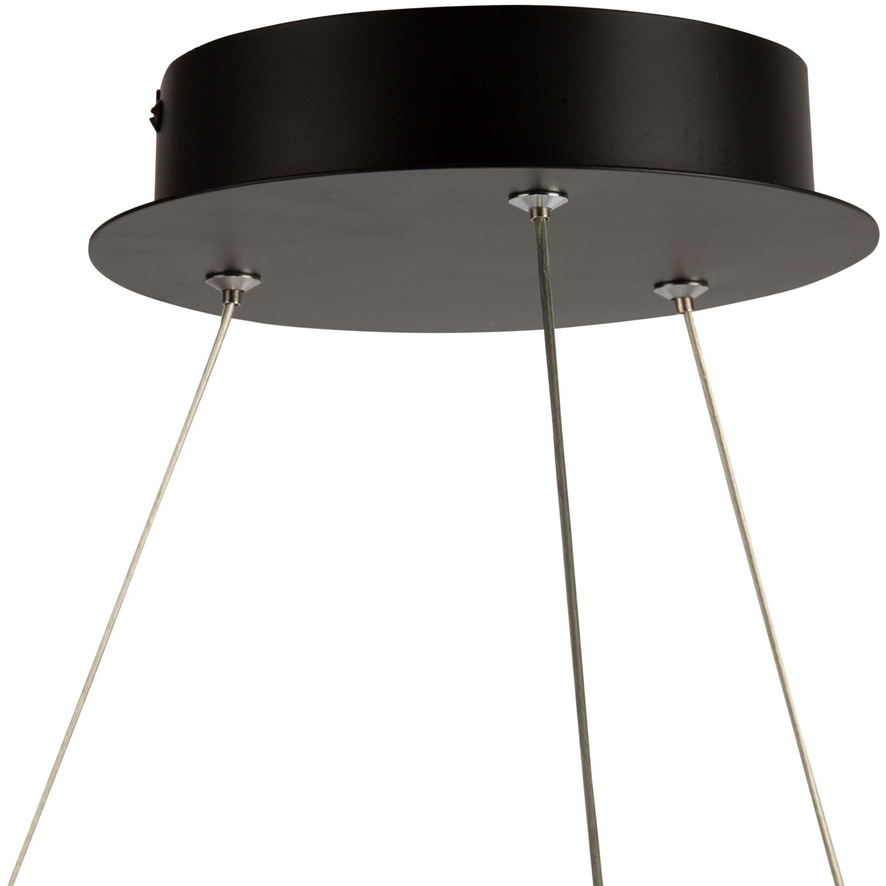 Gemini LED 23.3 inch Black and Nickel Pendant Ceiling Light