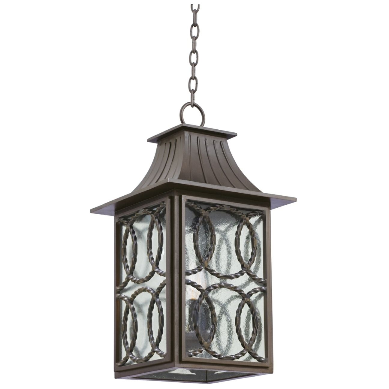 Monterey 3 Light 12 inch Aged Bronze Outdoor Hanging Lantern