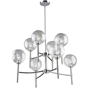 Hamilton 8 Light 30 inch Chrome and Brushed Nickel Up Chandelier Ceiling Light