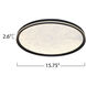 Luna LED 15.75 inch Black Flush Mount Ceiling Light