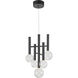Terra LED 12 inch Black Chandelier Ceiling Light