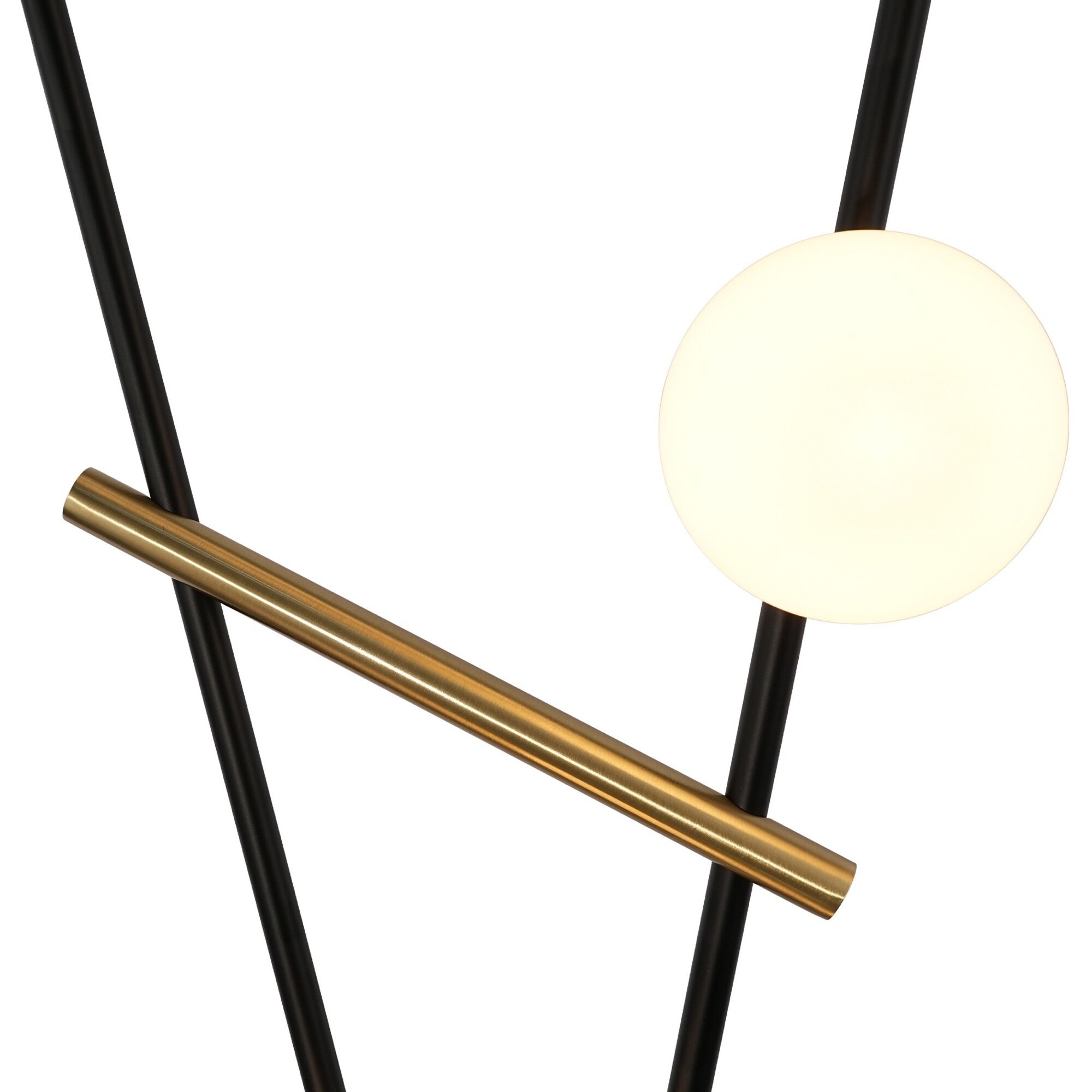 Cortina 65.35 inch 10 watt Black and Brushed Brass Floor Lamp Portable Light