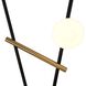 Cortina 65.35 inch 10 watt Black and Brushed Brass Floor Lamp Portable Light