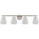 Brooke 4 Light 31.25 inch Brushed Nickel Bathroom Vanity Wall Light