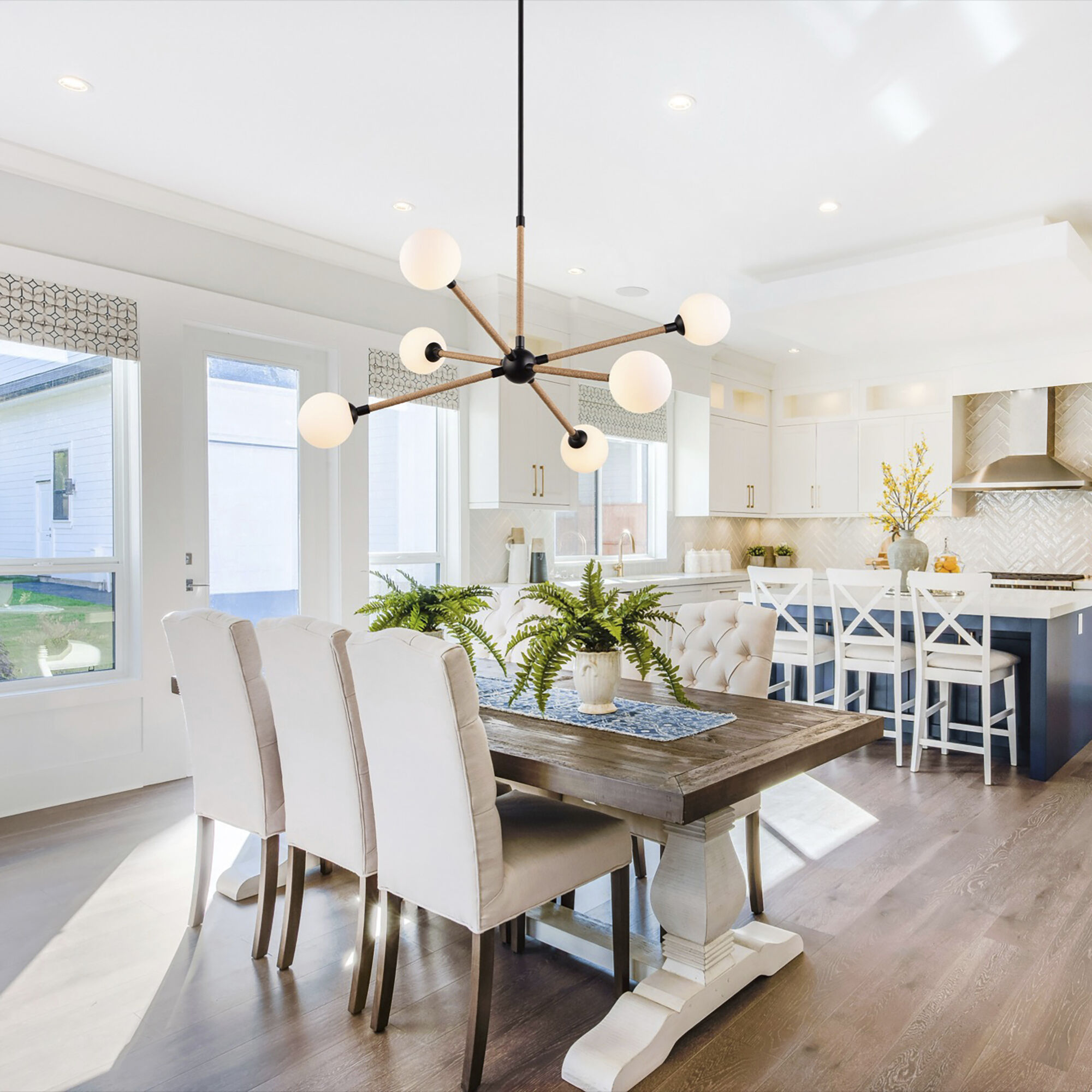 Capilano LED 36.2 inch Black Chandelier Ceiling Light