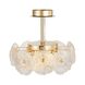 Bloom 6 Light 15.75 inch Brass Semi-Flush Mount Ceiling Light