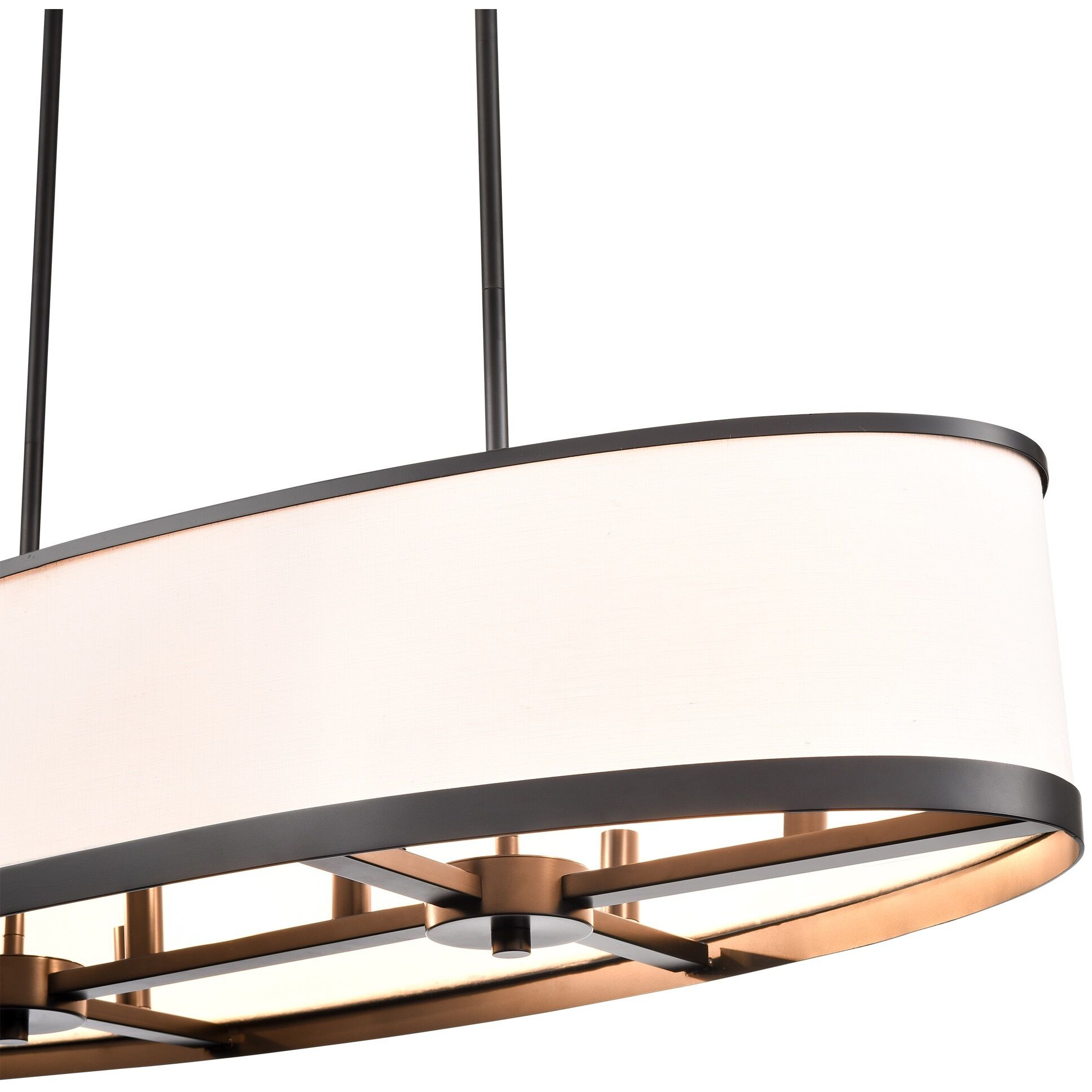 High Street 8 Light 38 inch Black Pendant Ceiling Light