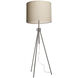 Mercer Street 57 inch 60 watt Oatmeal Floor Lamp Portable Light in Brushed Nickel