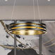 Toledo LED 17.5 inch Black and Brushed Brass Chandelier Ceiling Light