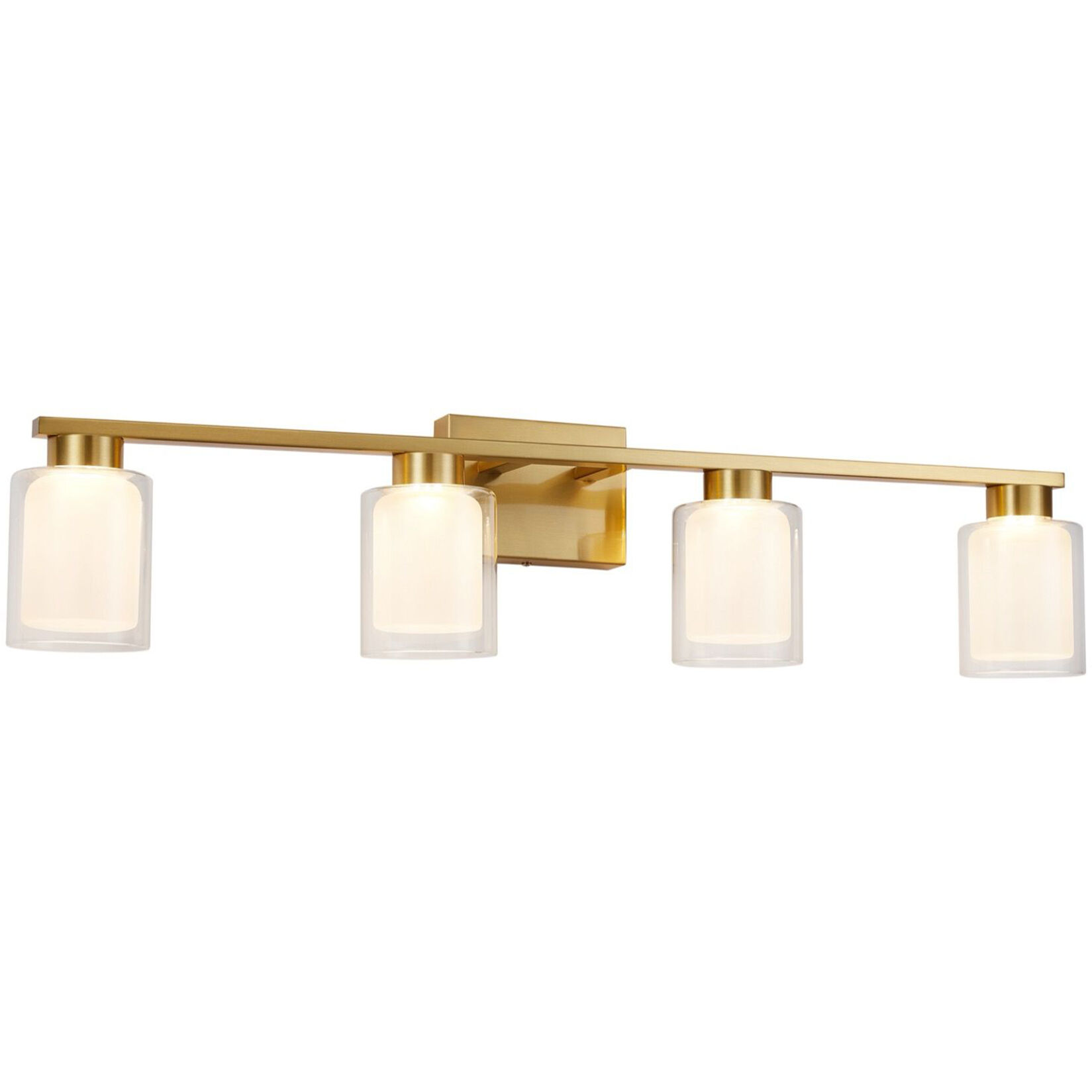 Saville LED 33 inch Brass Bathroom Vanity Wall Light