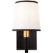 Coco 1 Light 5.9 inch Gold and Black Wall Sconce Wall Light