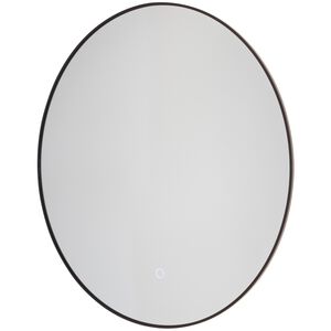 Reflections 23.6 X 23.5 inch Matte Black Wall Mirror