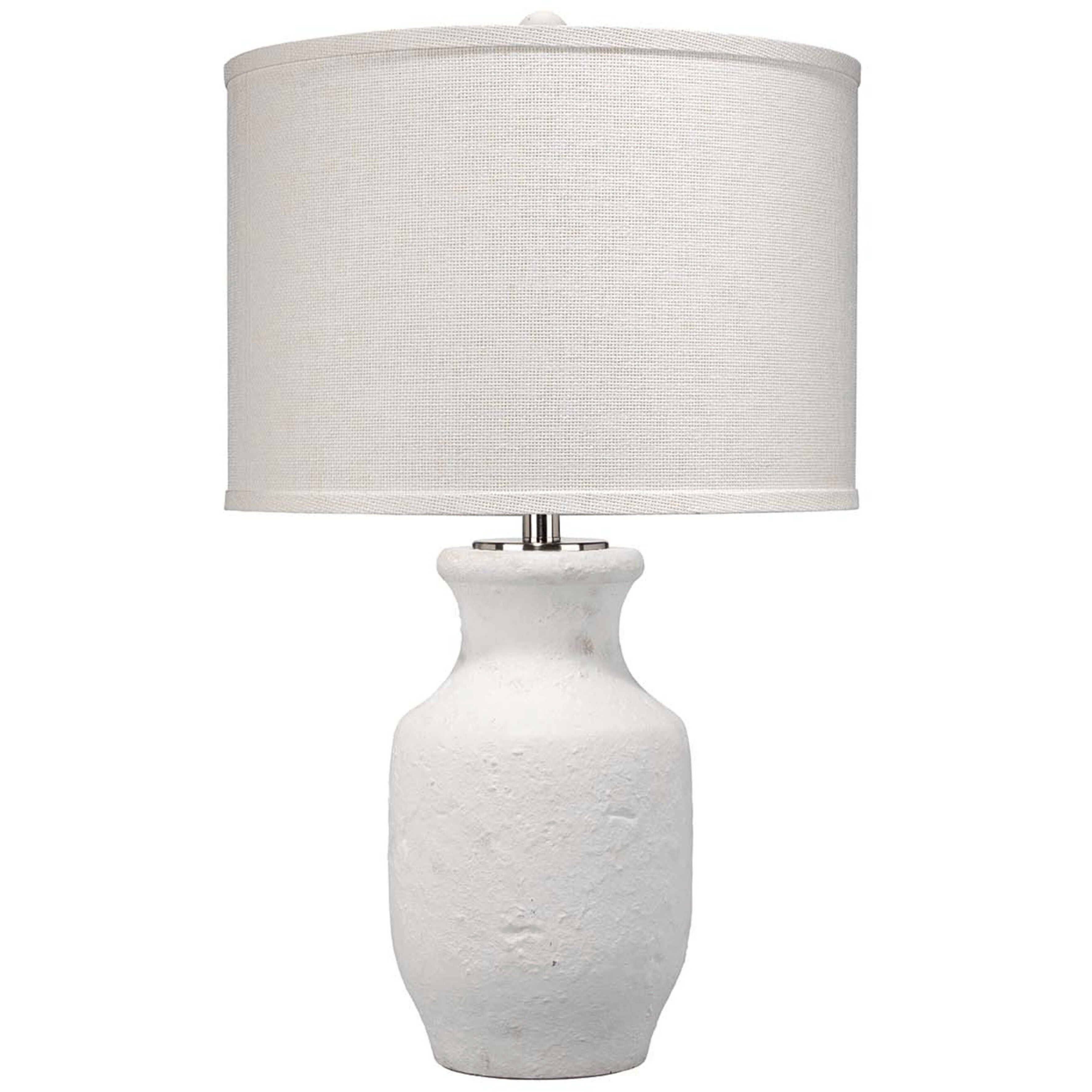 Gilbert 27 inch 100 watt Textured Matte White Table Lamp Portable Light