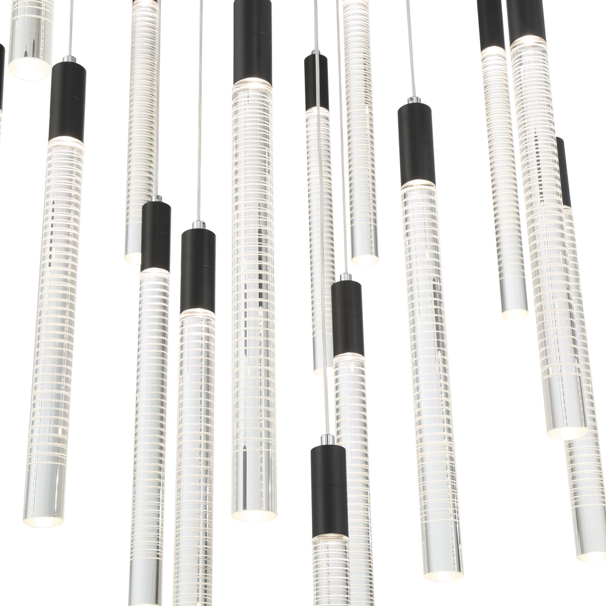 Celine LED 31.5 inch Black Chandelier Ceiling Light