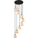 Crema 8 Light 18.5 inch Black and Brushed Brass Chandelier Ceiling Light