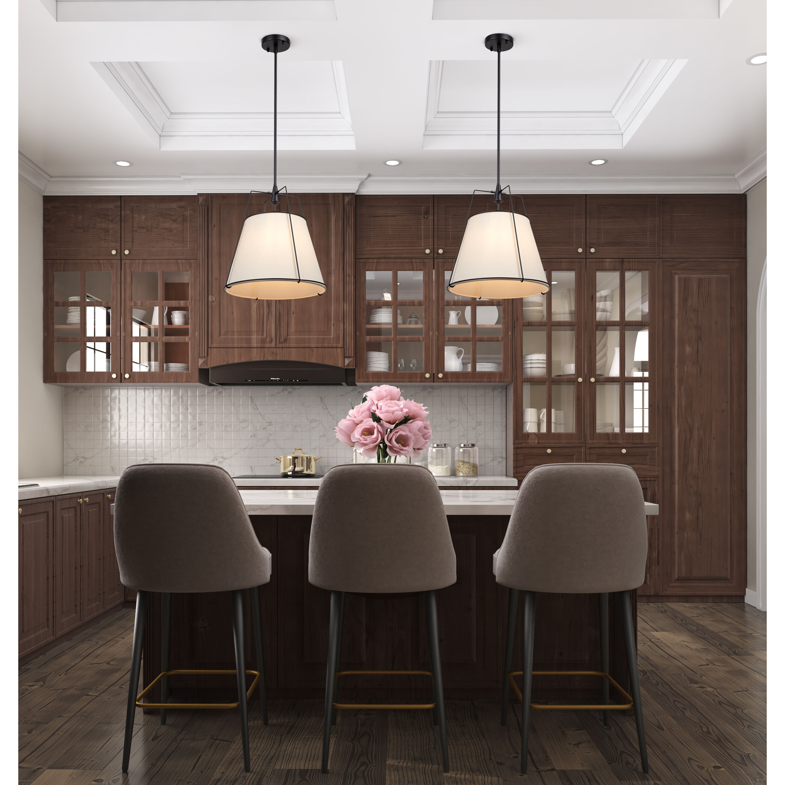 Pullman LED 17 inch Black Pendant Ceiling Light