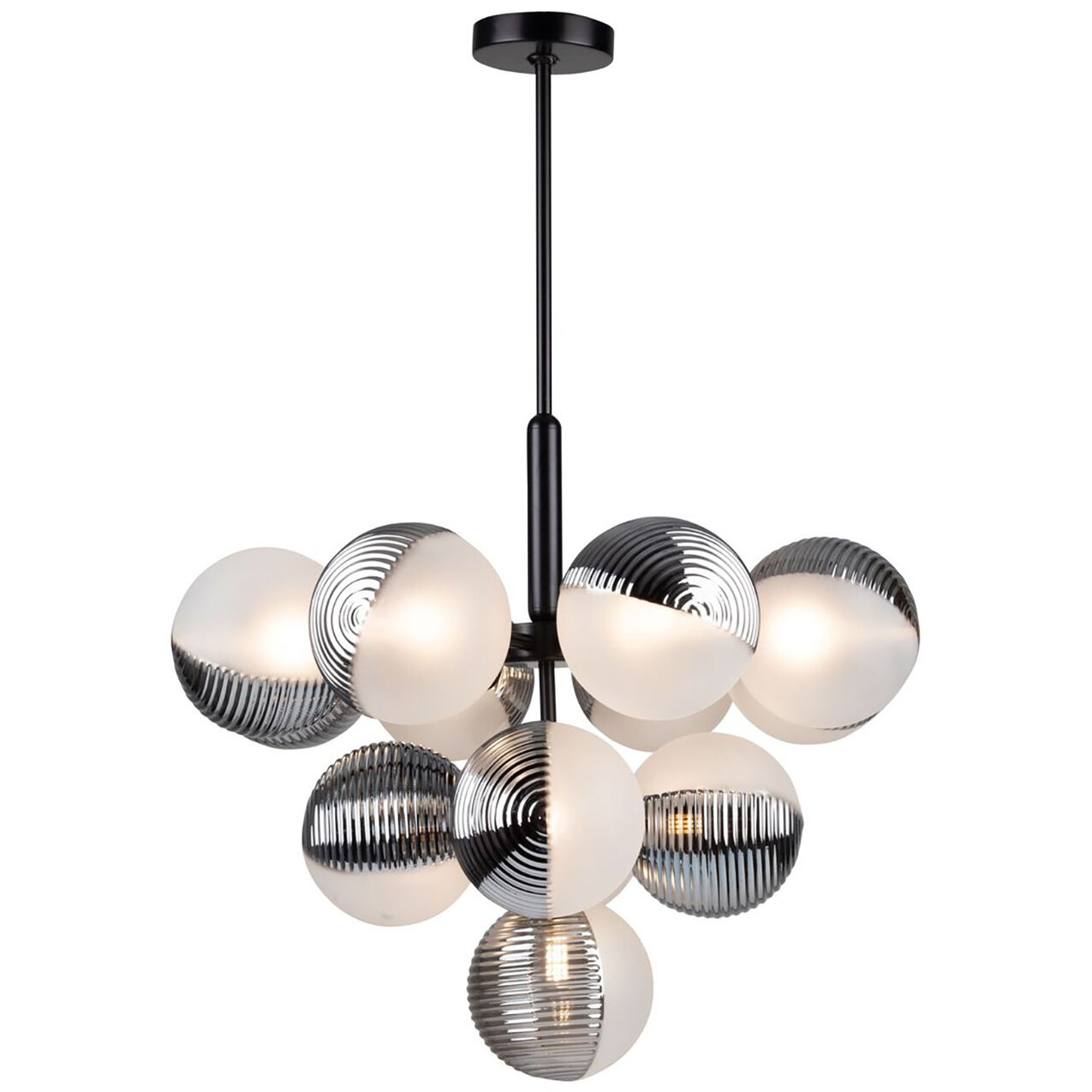 Bolla LED 24.5 inch Black Chandelier Ceiling Light