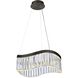 Jules LED 19.3 inch Black Chandelier Ceiling Light