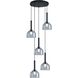 Kali LED 22 inch Black Chandelier Ceiling Light