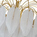 Alessia 10 Light 22.6 inch Brushed Brass and White Chandelier Ceiling Light