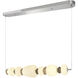 Strata LED 40.55 inch Satin Nickel Linear Island Pendant Ceiling Light