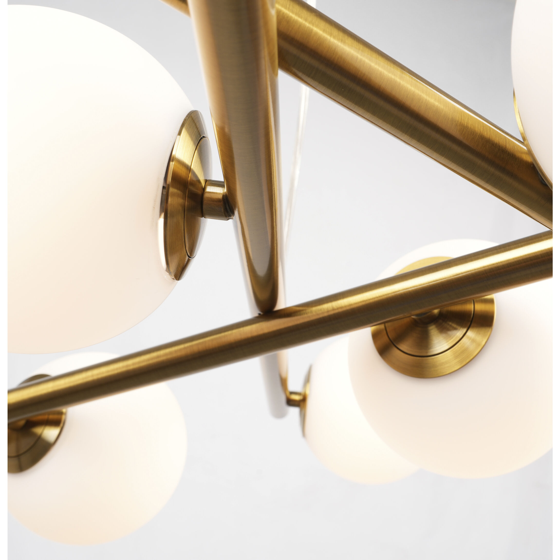 Modena LED 31 inch Plated Brushed Brass Chandelier Ceiling Light