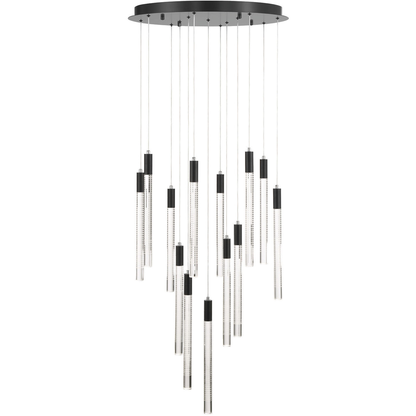 Celine LED 23.62 inch Black Chandelier Ceiling Light
