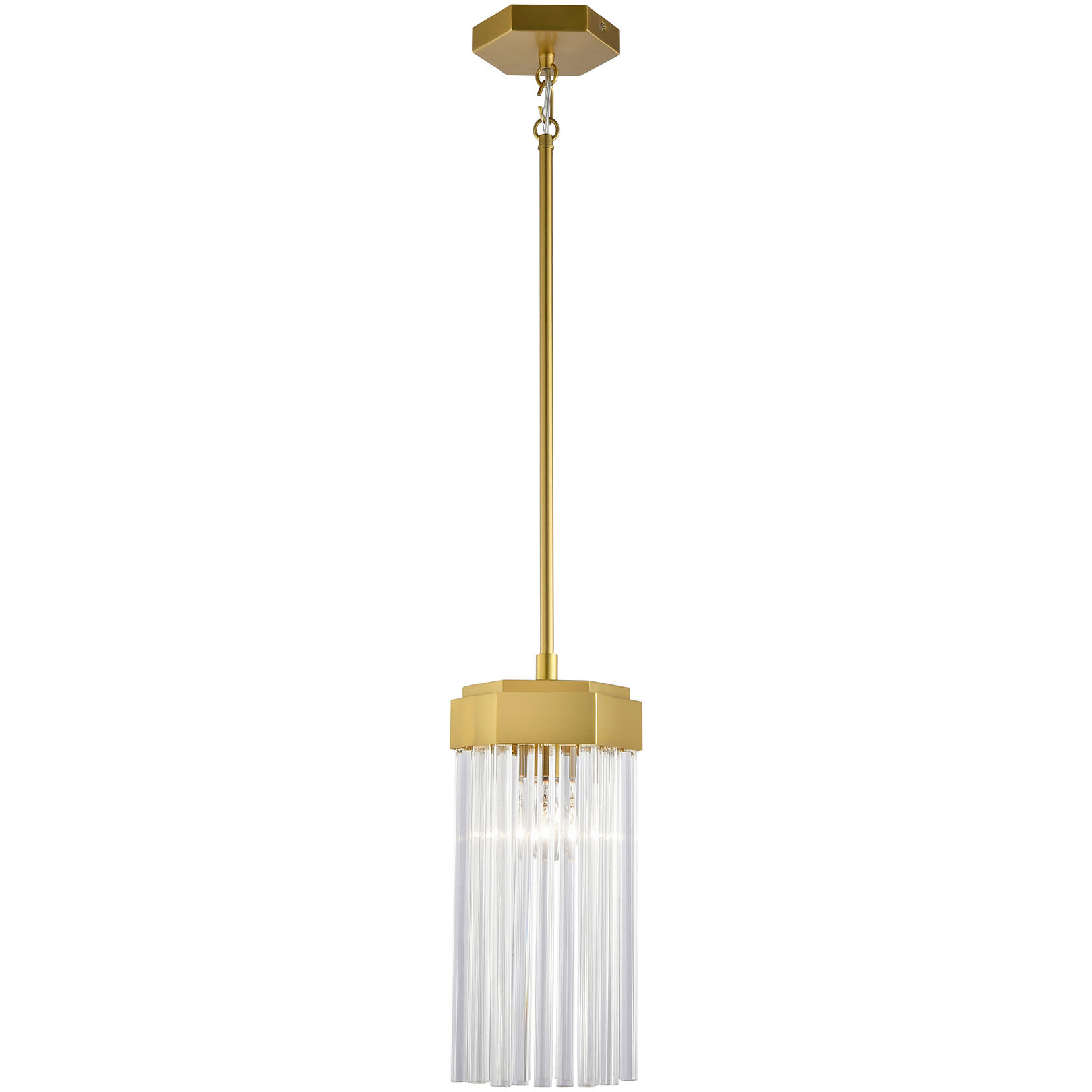 Emma 1 Light 6.9 inch Brushed Brass Pendant Ceiling Light