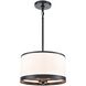 High Street 3 Light 12.01 inch Black Pendant Ceiling Light