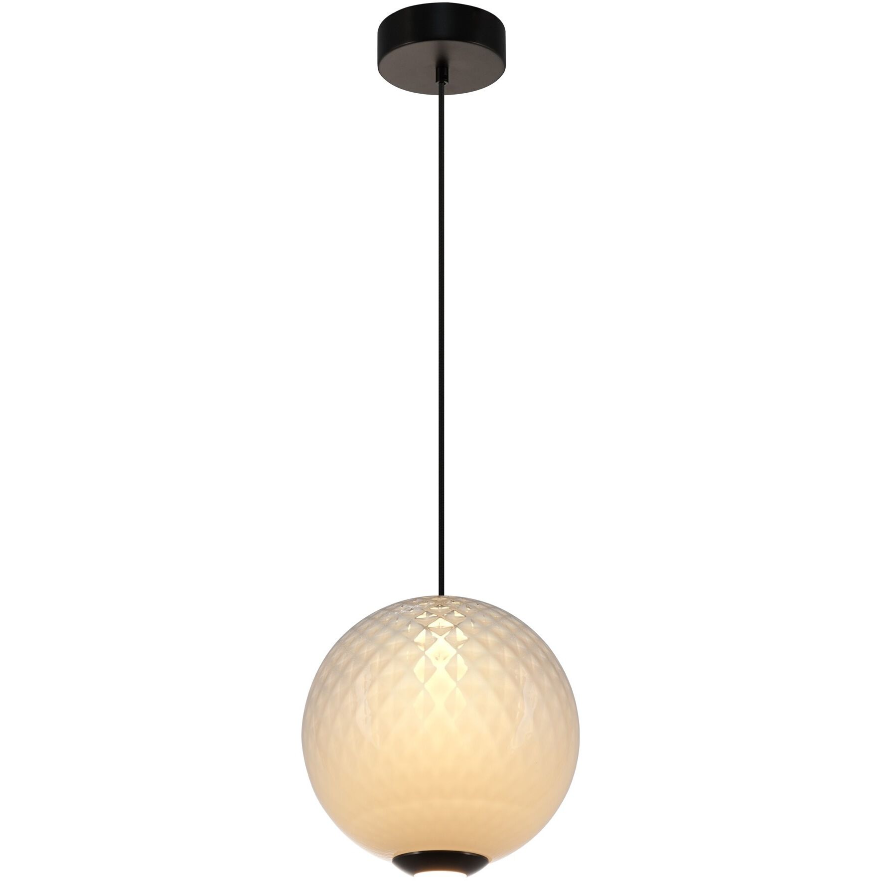 Celeste LED 11.8 inch Gunmetal Pendant Ceiling Light in White Ombre