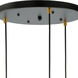 Lugano LED 17 inch Black and Vintage Brass Pendant Ceiling Light