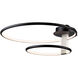 Halo LED 31 inch Black Semi-Flush Mount Ceiling Light