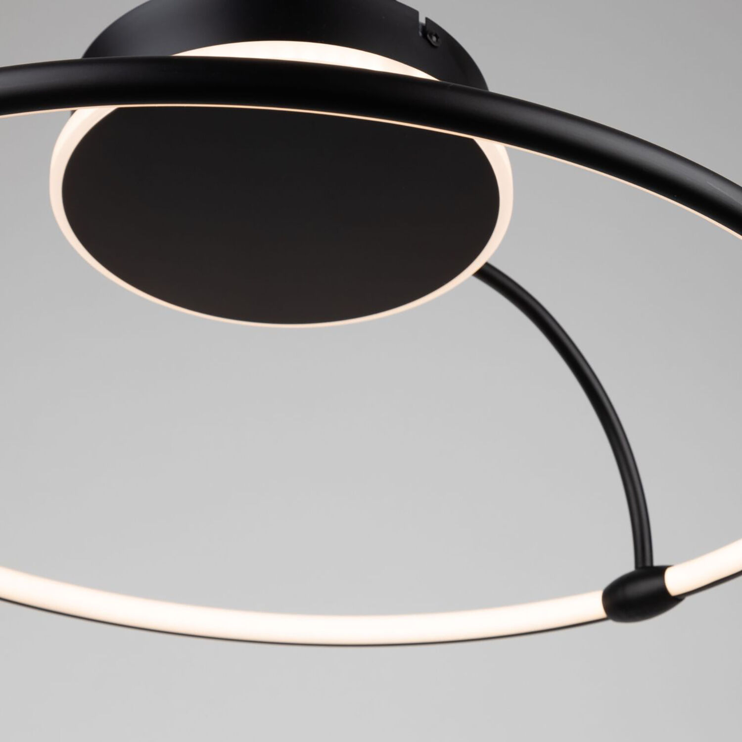 Halo LED 20 inch Black Semi-Flush Mount Ceiling Light