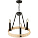 Perris LED 16 inch Black Chandelier Ceiling Light