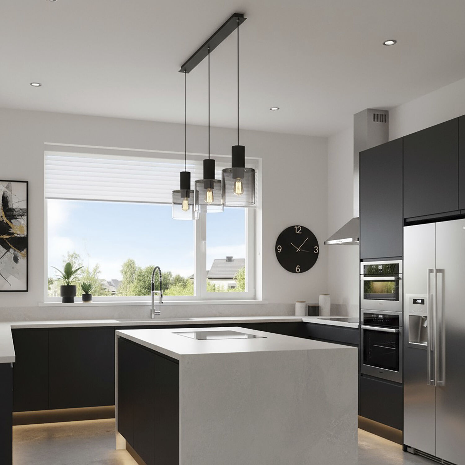 Henley Island Light Ceiling Light in Smoke