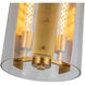 Dahlia 3 Light 10.25 inch Brushed Brass Pendant Ceiling Light