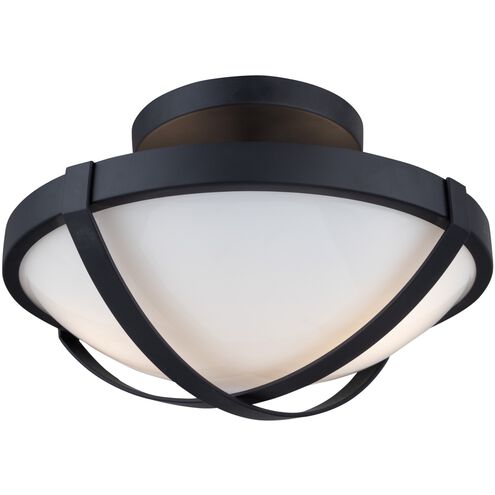 Cara 2 Light 12.5 inch Black Flush Mount Ceiling Light