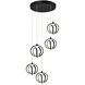 Rose Collection 20.28 inch Black Chandelier Ceiling Light