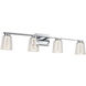 Dalton LED 33.25 inch Chrome Bathroom Vanity Wall Light