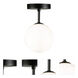 Comet LED 6 inch Semi Matte Black Flush Mount Ceiling Light