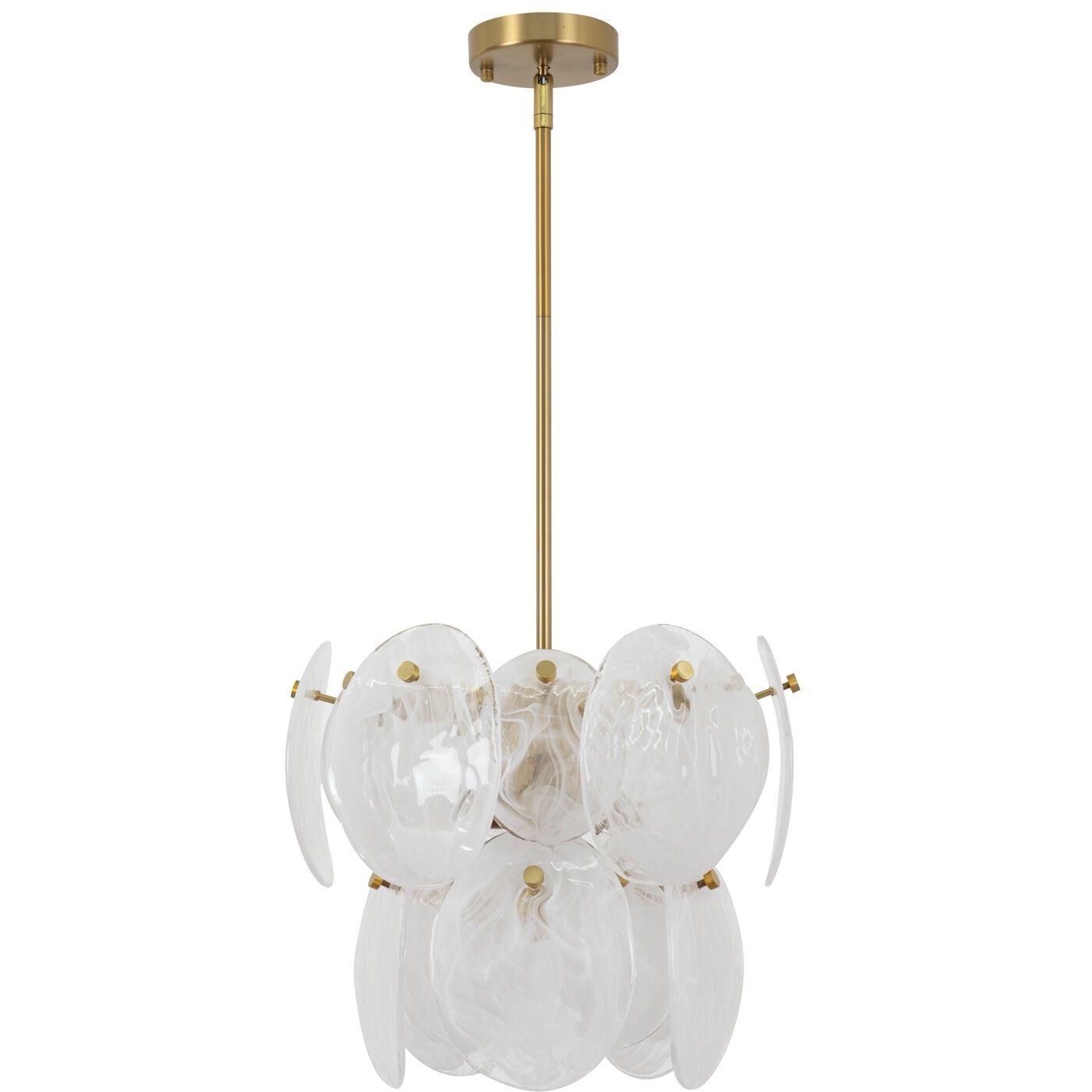 Lily 4 Light 16.25 inch Brushed Brass Chandelier Ceiling Light