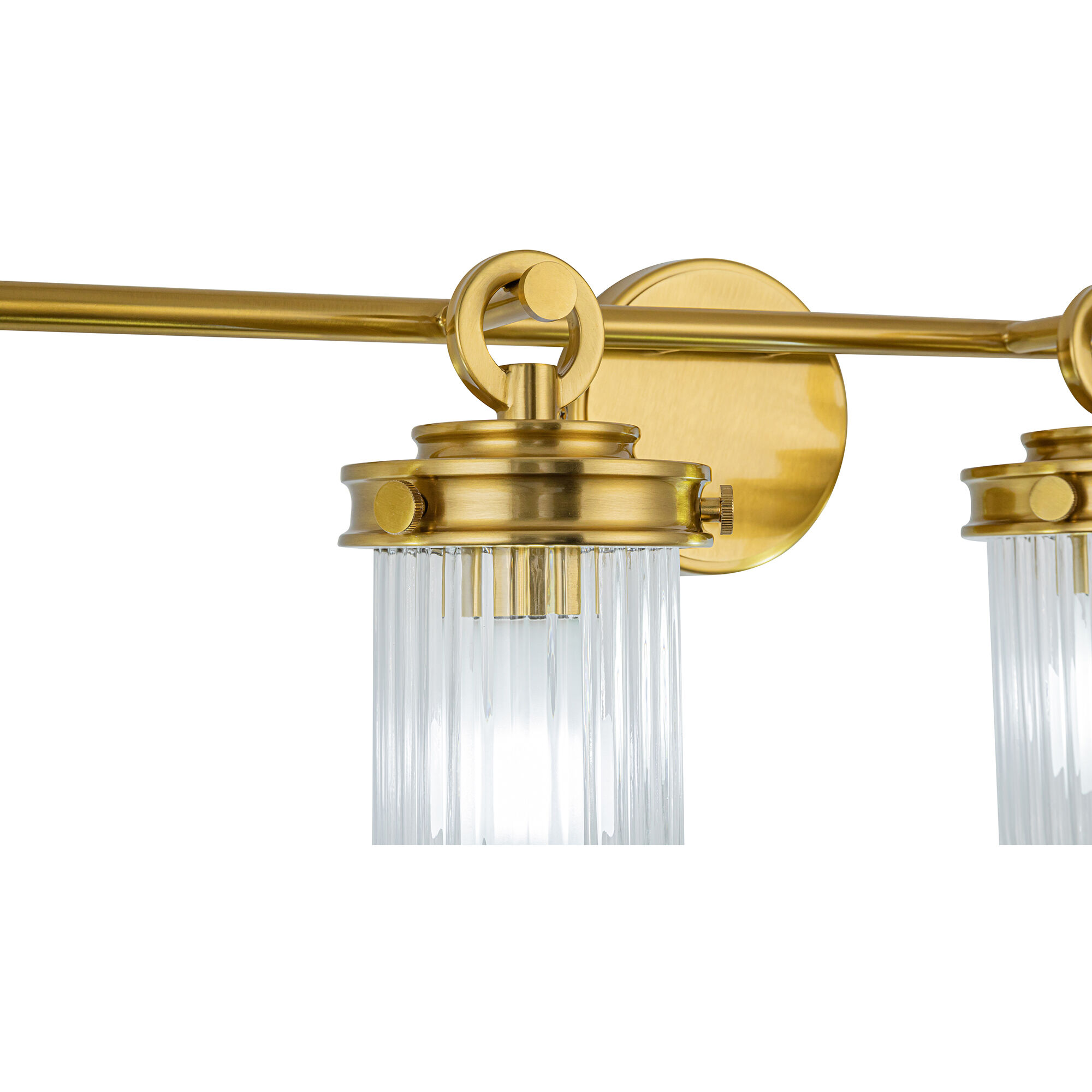 Myla 4 Light 33.75 inch Vintage Brass Bathroom Vanity Wall Light