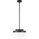 Dahlia 1 Light 12 inch Black Pendant Ceiling Light