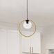 Lugano LED 14 inch Black and Vintage Brass Pendant Ceiling Light