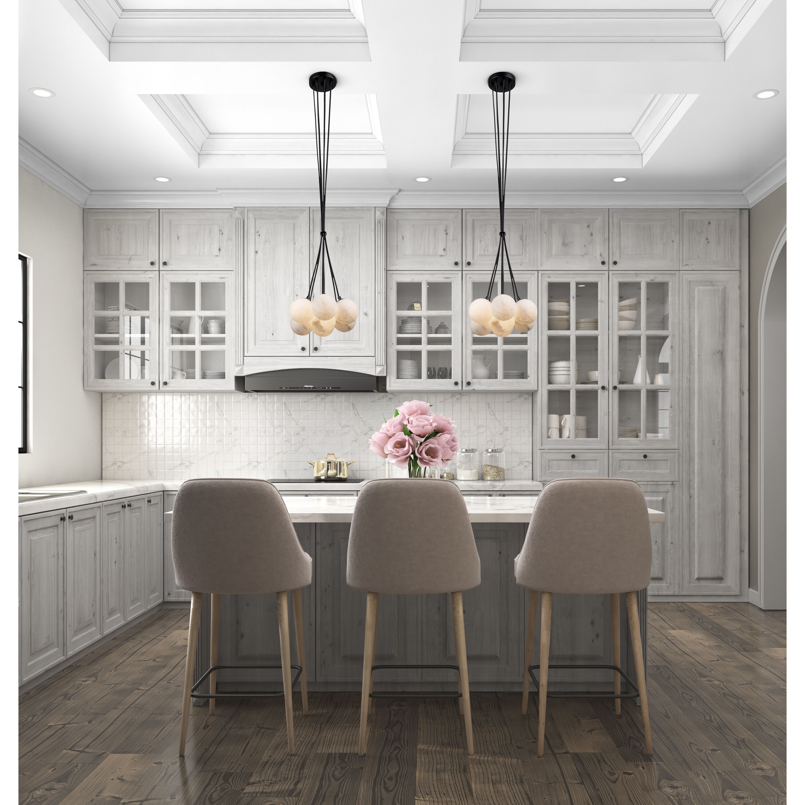 Camila LED 11.5 inch Black Down Pendant Ceiling Light