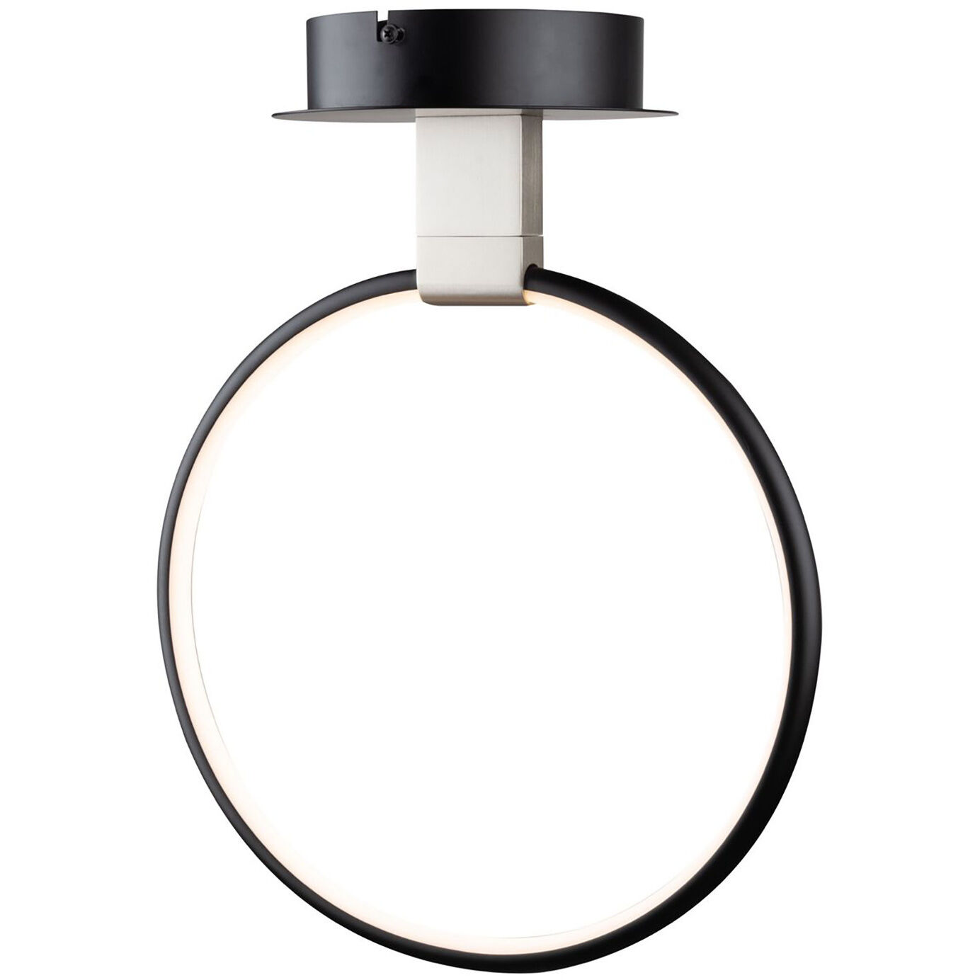 Halo LED 15 inch Black Semi-Flush Mount Ceiling Light