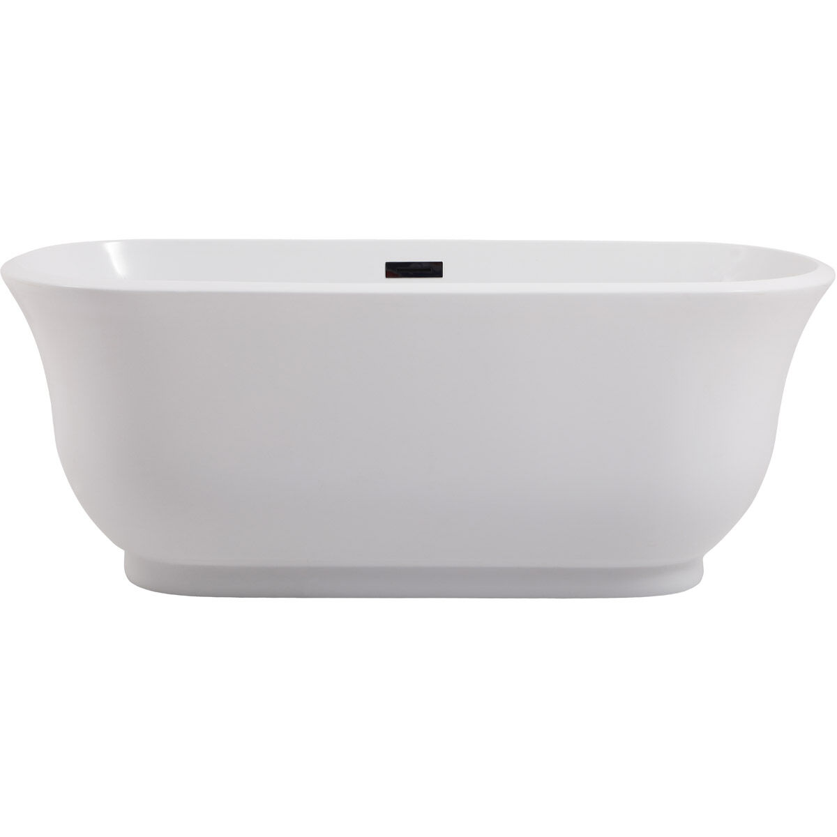 Coralie Glossy White and Chrome Bathtub