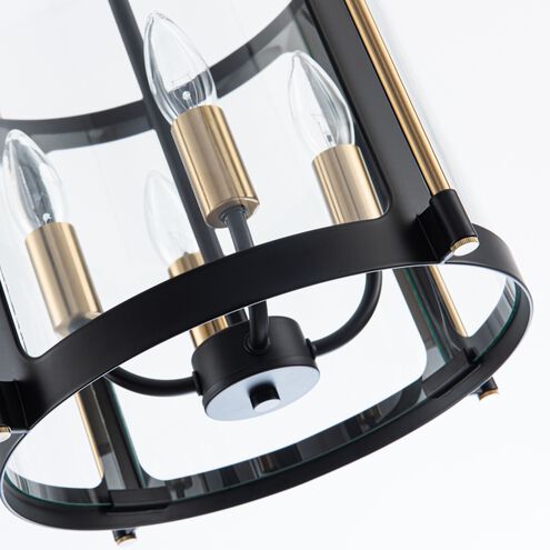 Bonita LED 13 inch Black and Brushed Brass Down Pendants Ceiling Light