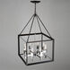 Vineyard 8 Light 20 inch Black and Chrome Up Chandelier Ceiling Light in Black/Chrome